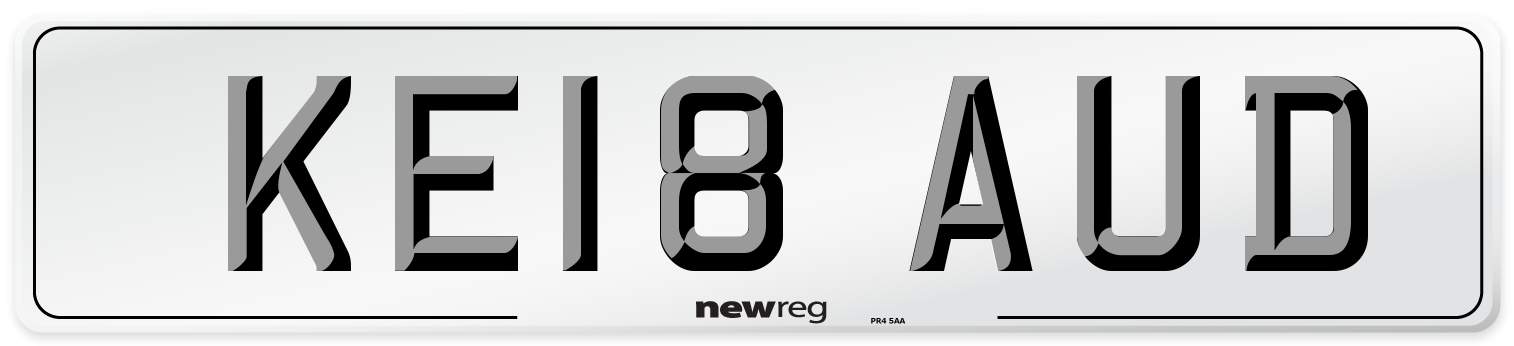 KE18 AUD Number Plate from New Reg
